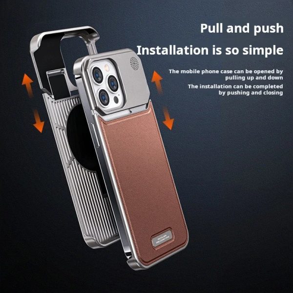 Luxury Leather Metal Phone Case For Iphone - Image 6